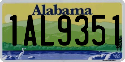 AL license plate 1AL9351
