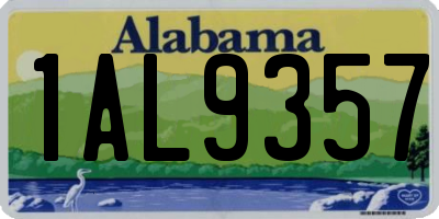 AL license plate 1AL9357