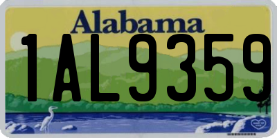 AL license plate 1AL9359