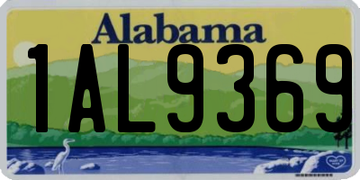 AL license plate 1AL9369