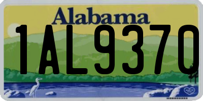 AL license plate 1AL9370