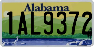 AL license plate 1AL9372