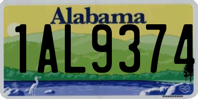 AL license plate 1AL9374