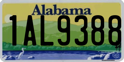 AL license plate 1AL9388