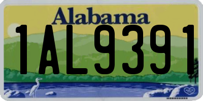AL license plate 1AL9391