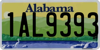 AL license plate 1AL9393