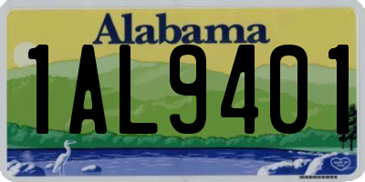 AL license plate 1AL9401