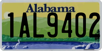 AL license plate 1AL9402