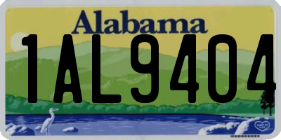 AL license plate 1AL9404