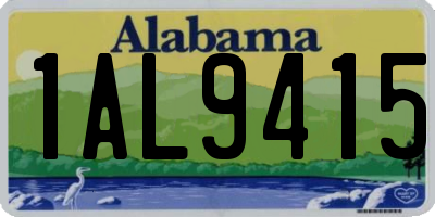 AL license plate 1AL9415