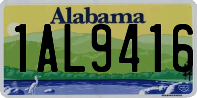 AL license plate 1AL9416