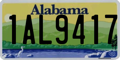 AL license plate 1AL9417