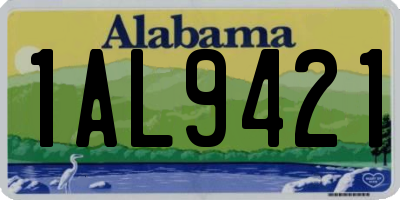 AL license plate 1AL9421
