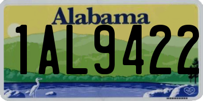AL license plate 1AL9422