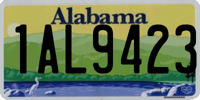 AL license plate 1AL9423