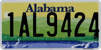 AL license plate 1AL9424