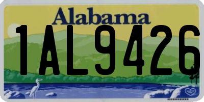 AL license plate 1AL9426