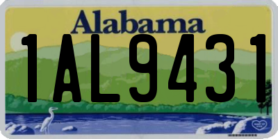 AL license plate 1AL9431