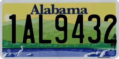 AL license plate 1AL9432