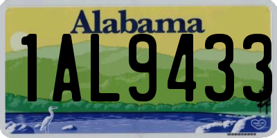 AL license plate 1AL9433