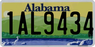 AL license plate 1AL9434