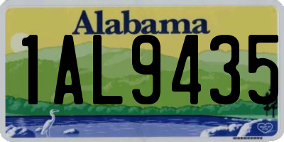 AL license plate 1AL9435