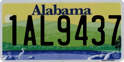 AL license plate 1AL9437