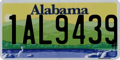 AL license plate 1AL9439