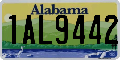 AL license plate 1AL9442