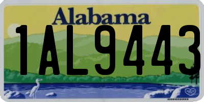 AL license plate 1AL9443