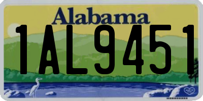 AL license plate 1AL9451
