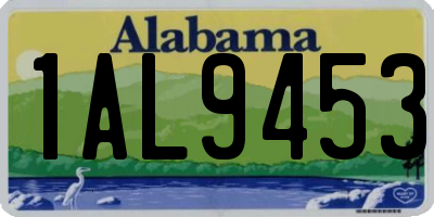 AL license plate 1AL9453