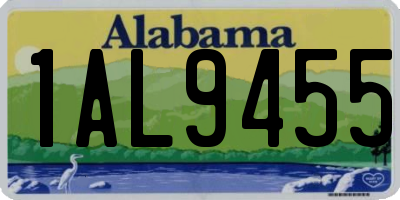 AL license plate 1AL9455