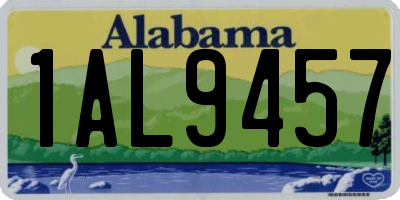 AL license plate 1AL9457