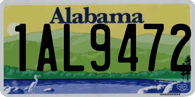 AL license plate 1AL9472