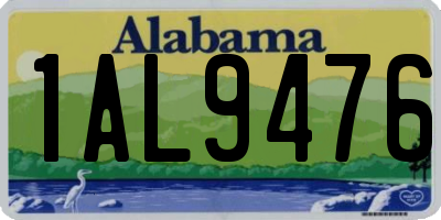 AL license plate 1AL9476