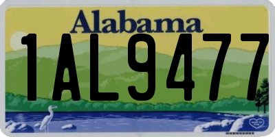 AL license plate 1AL9477