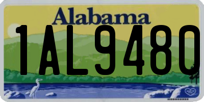 AL license plate 1AL9480