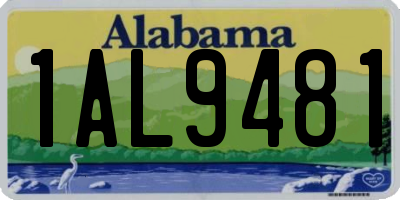 AL license plate 1AL9481
