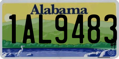 AL license plate 1AL9483