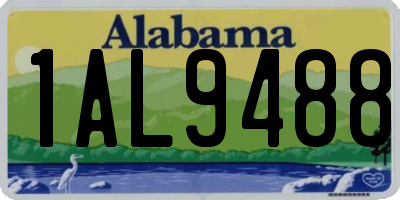 AL license plate 1AL9488