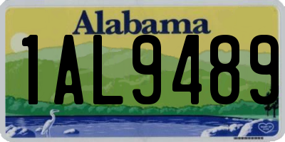 AL license plate 1AL9489