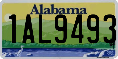 AL license plate 1AL9493