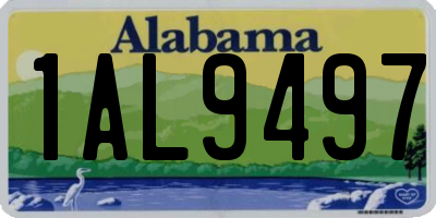 AL license plate 1AL9497