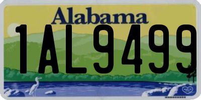 AL license plate 1AL9499