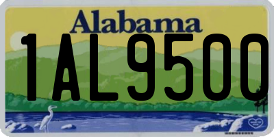 AL license plate 1AL9500