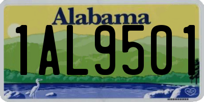 AL license plate 1AL9501