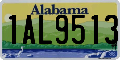 AL license plate 1AL9513