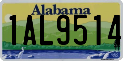 AL license plate 1AL9514