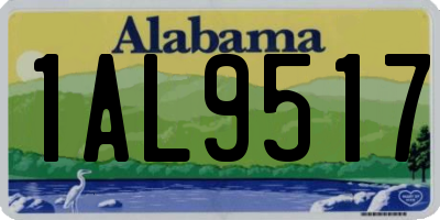 AL license plate 1AL9517